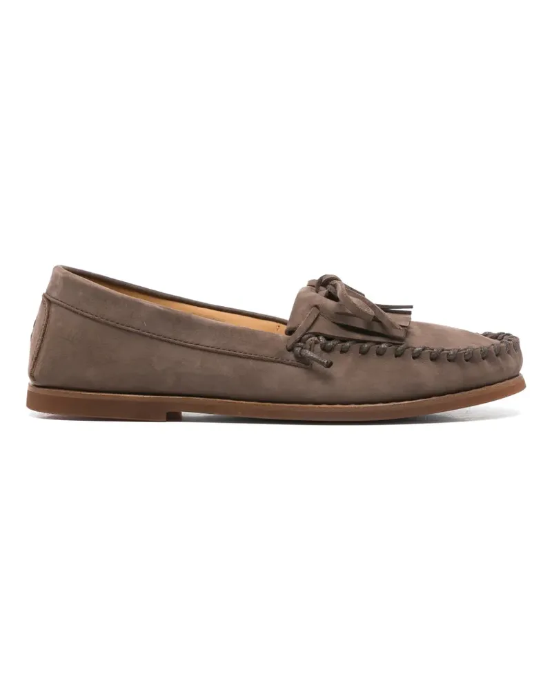 Henderson Tassia fringed nubuck loafers - Braun Braun