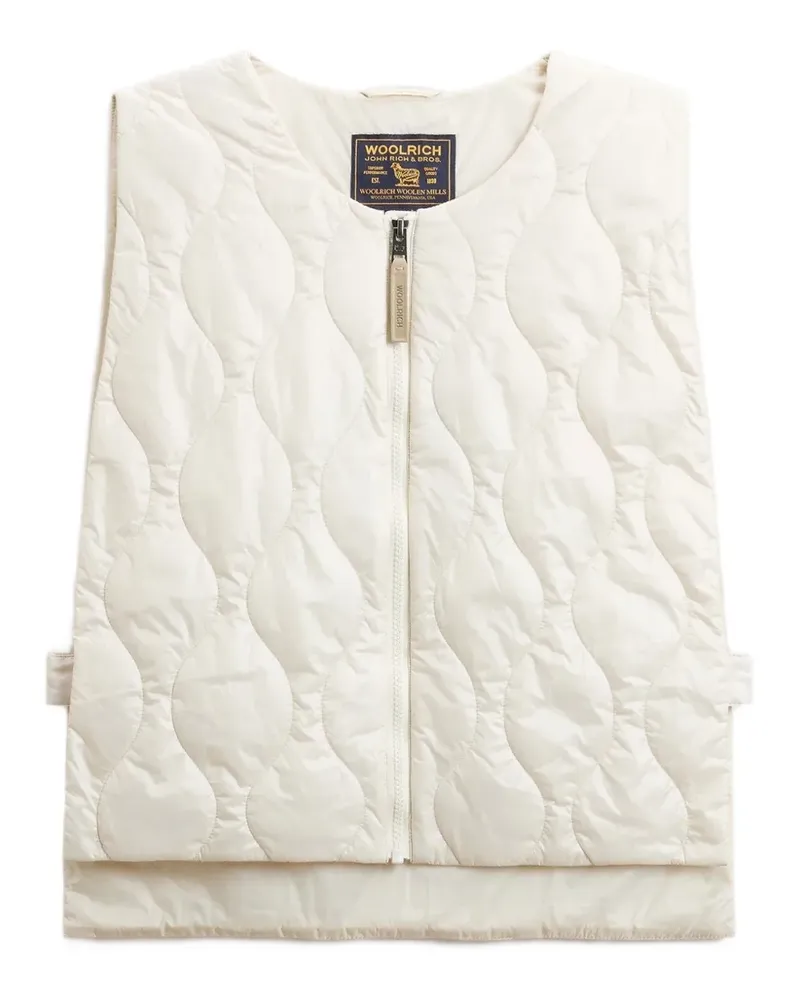 Woolrich Packbare Weste mit Wellensteppung - Weiß Weiß