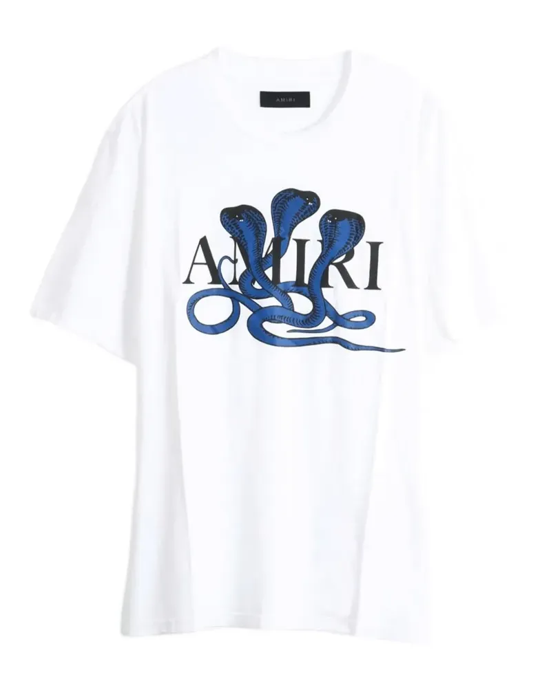 Amiri cobra-print logo-print T-shirt - Weiß Weiß