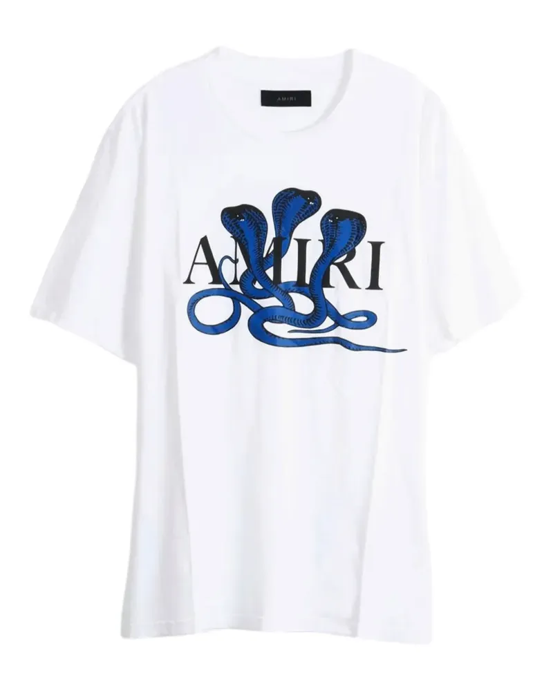 Amiri T-Shirt mit Kobra-Print - Weiß Weiß