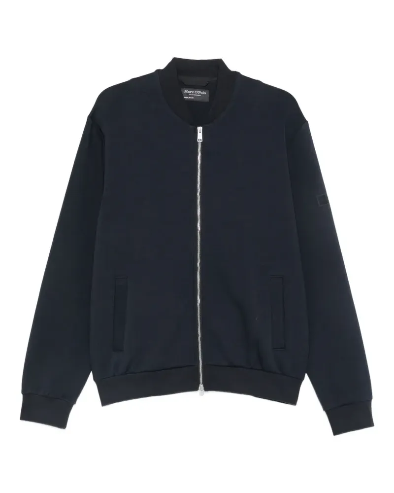 Marc O'Polo ribbed-trim zip-up sweatshirt - Blau Blau