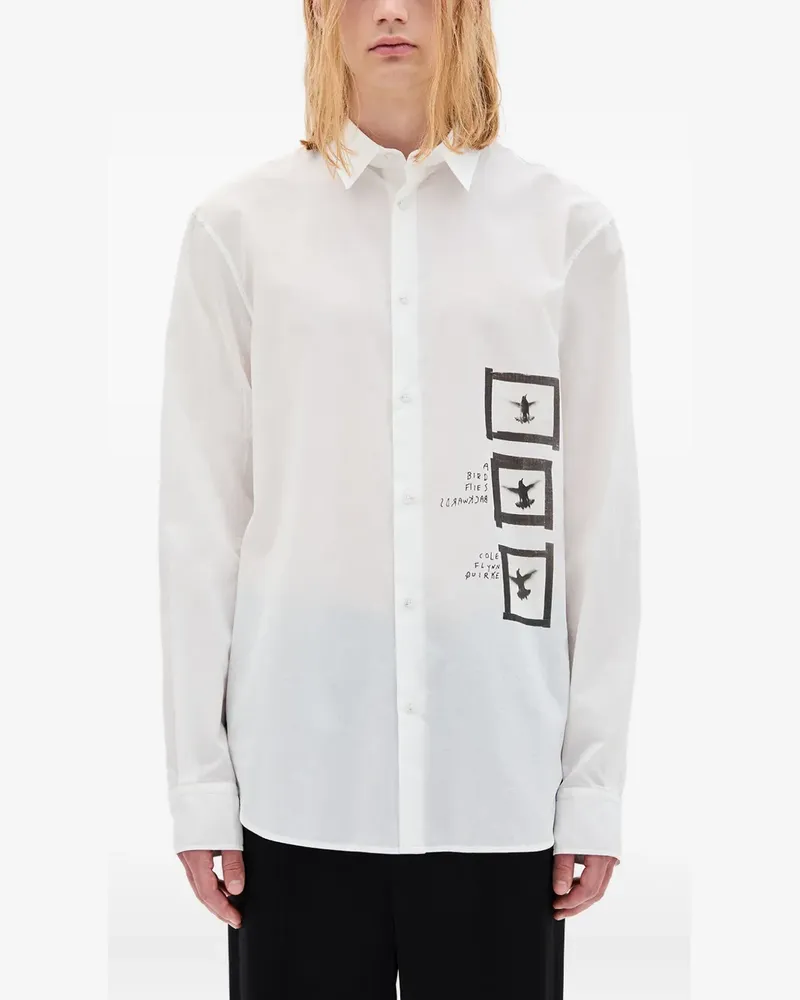 Ann Demeulemeester Doves Hemd - Weiß Weiß