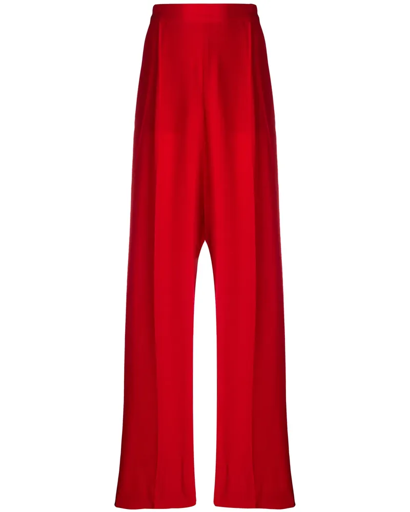 Stella McCartney Seidenhose mit weitem Bein - Rot Rot