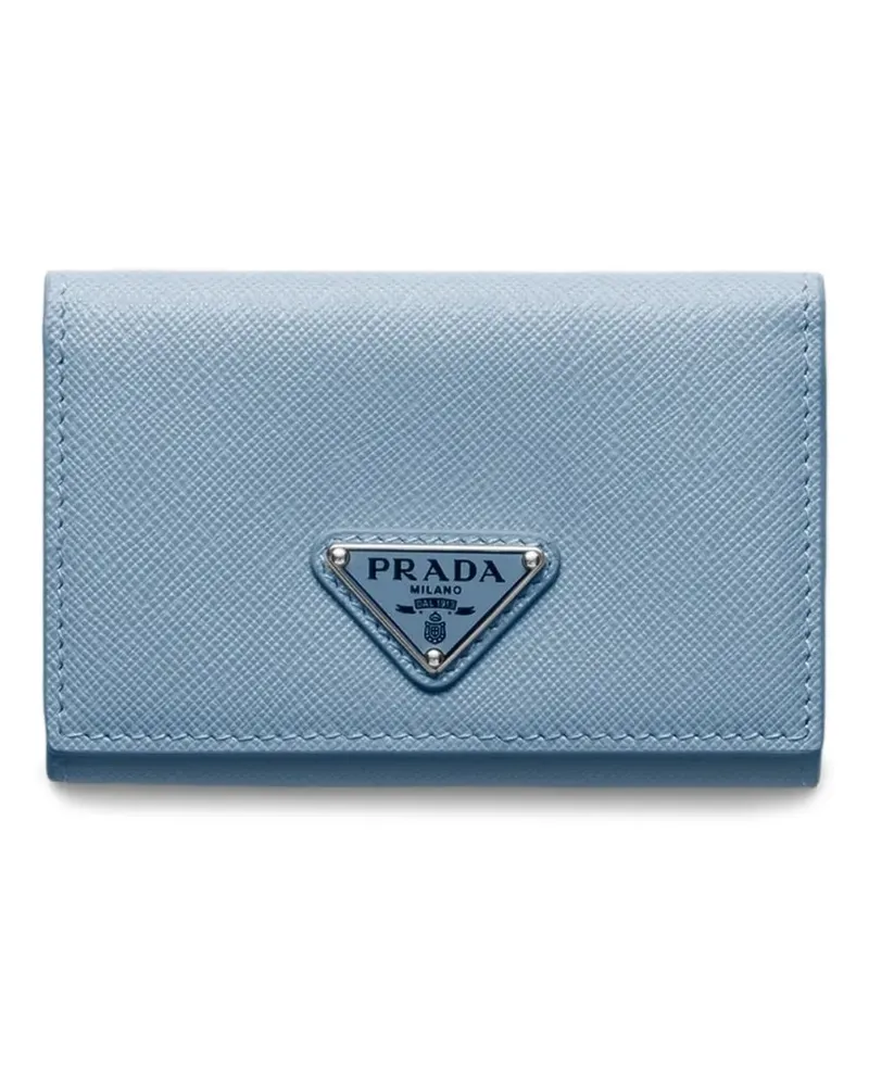 Prada Kartenetui aus Saffiano-Leder - Blau Blau