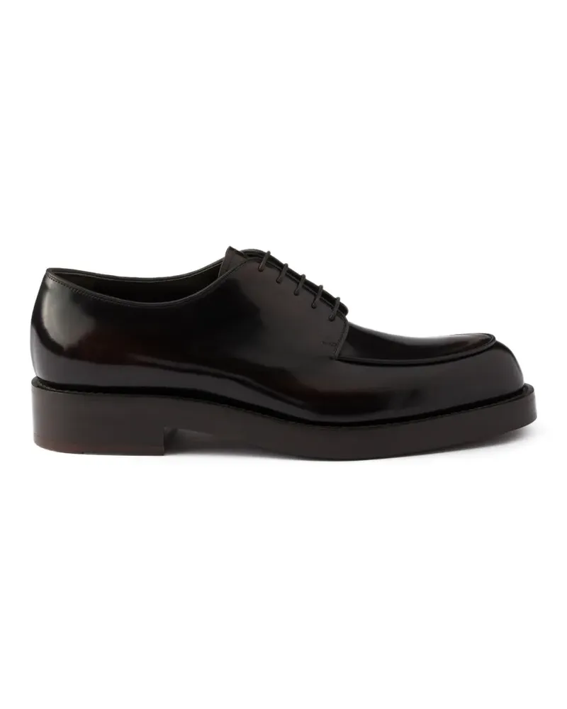 Prada Derby-Schuhe aus gebürstetem Leder - Braun Braun