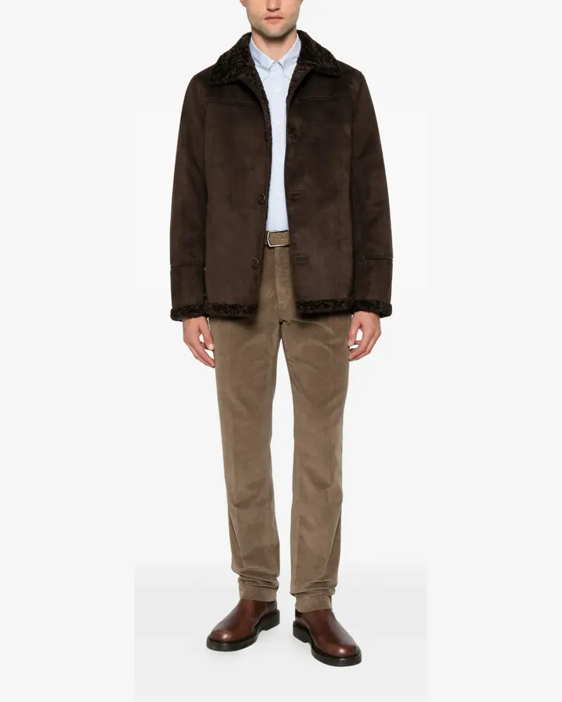 Herno faux-suede coat - Braun Braun