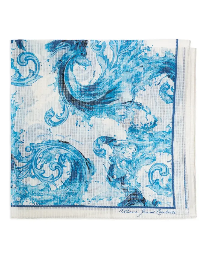 Versace Jeans floral print scarf - Weiß Weiß