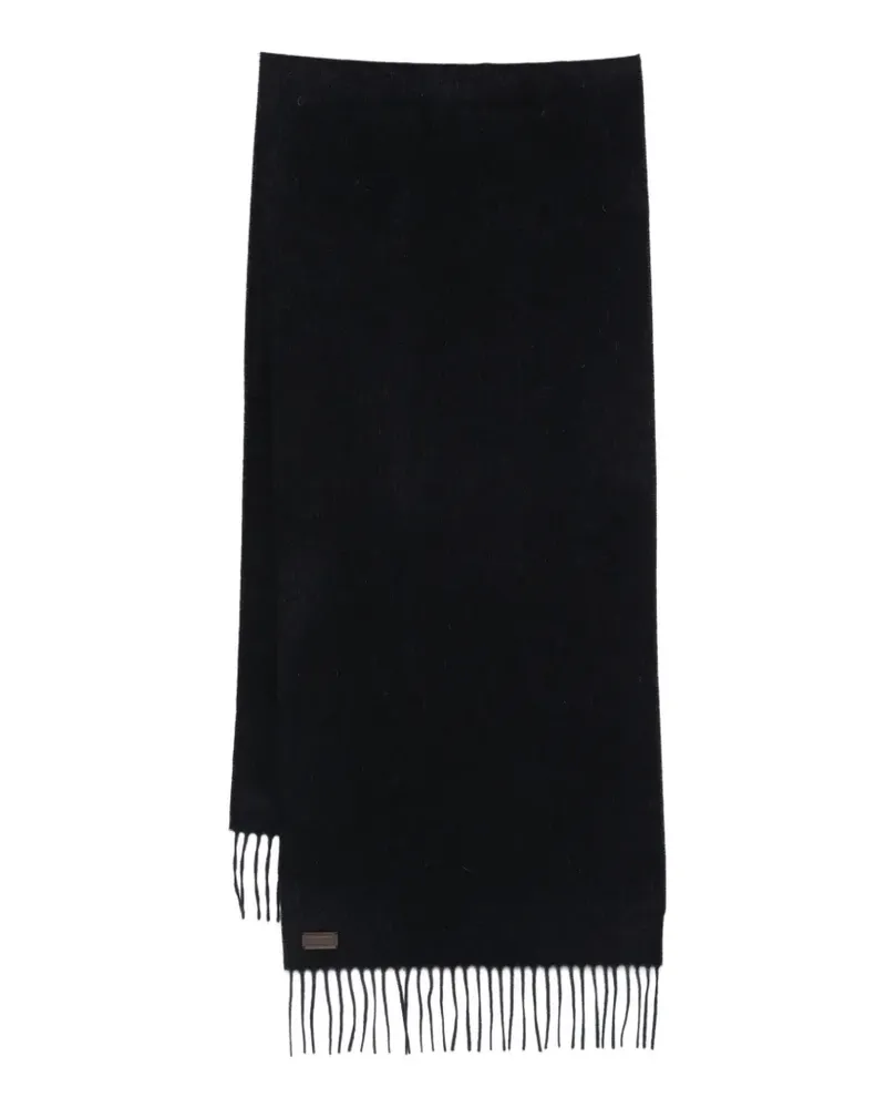 Canali Schal mit Fransen - Blau Blau