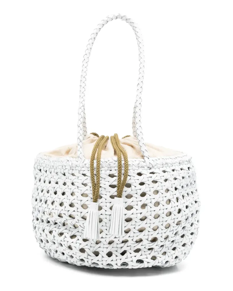 Dragon Diffusion Joventus woven tassel tote bag - Weiß Weiß