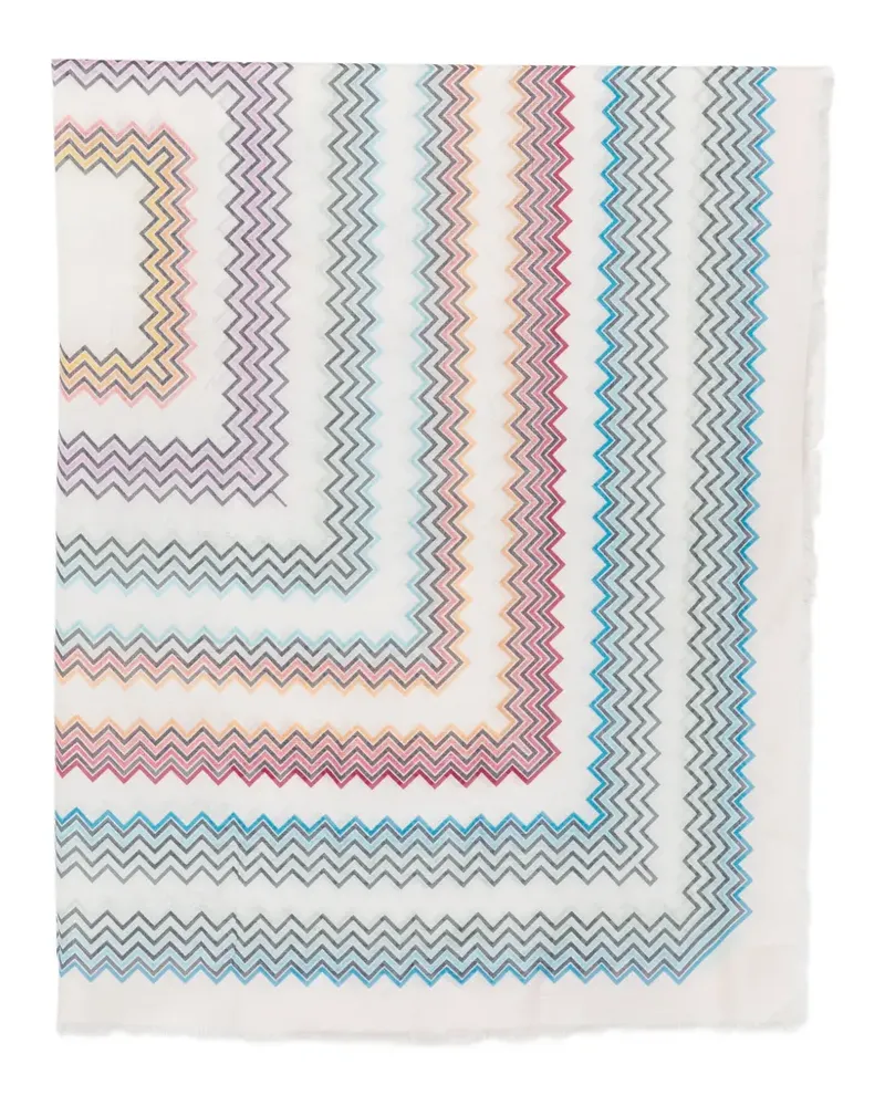 Missoni zigzag-print scarf - Nude Nude