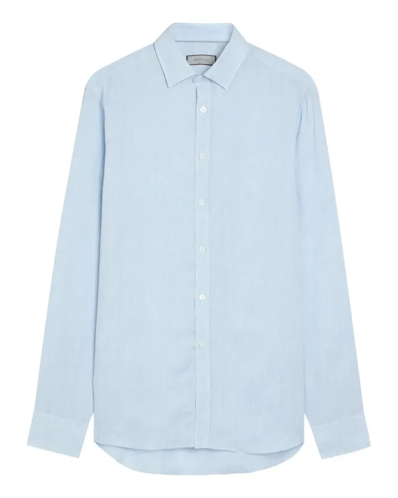 Canali linen shirt - Blau Blau
