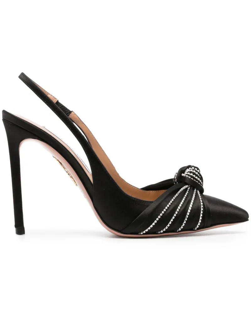 Aquazzura Atelier 105 Pumps mit Satin-Finish - Schwarz Schwarz