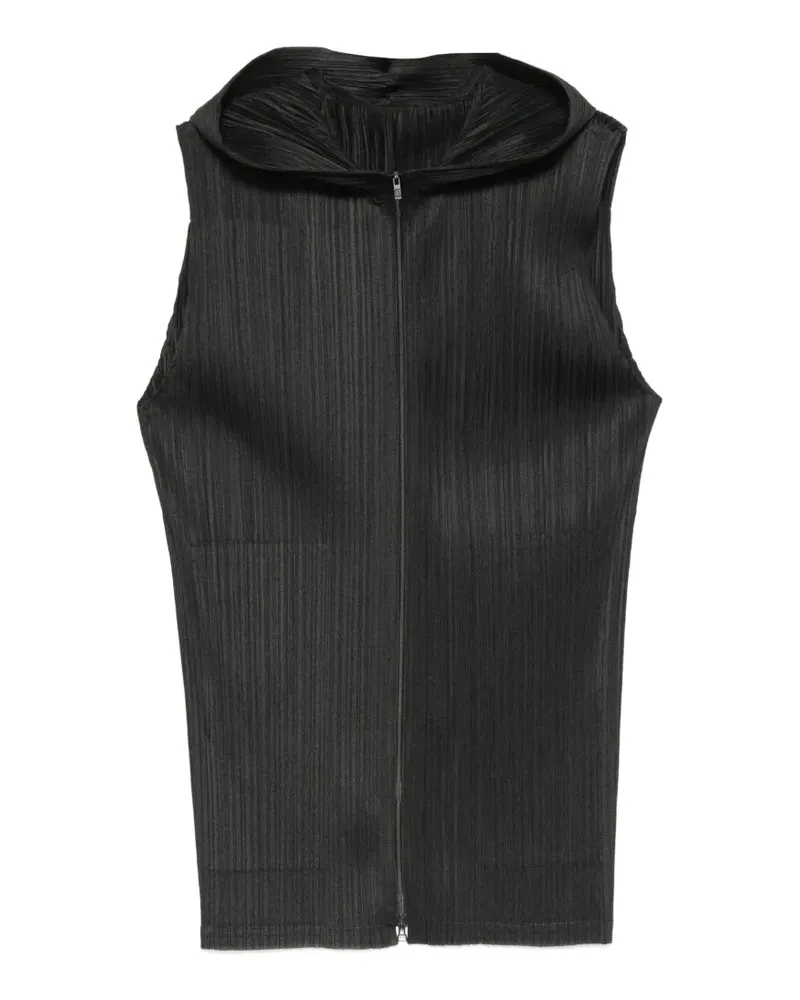 Issey Miyake Monthly Colors: April zip-up hoodie - Schwarz Schwarz