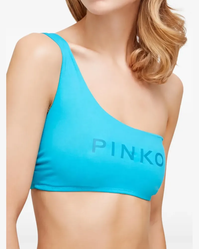 Pinko One-Shoulder-Bikinioberteil - Blau Blau