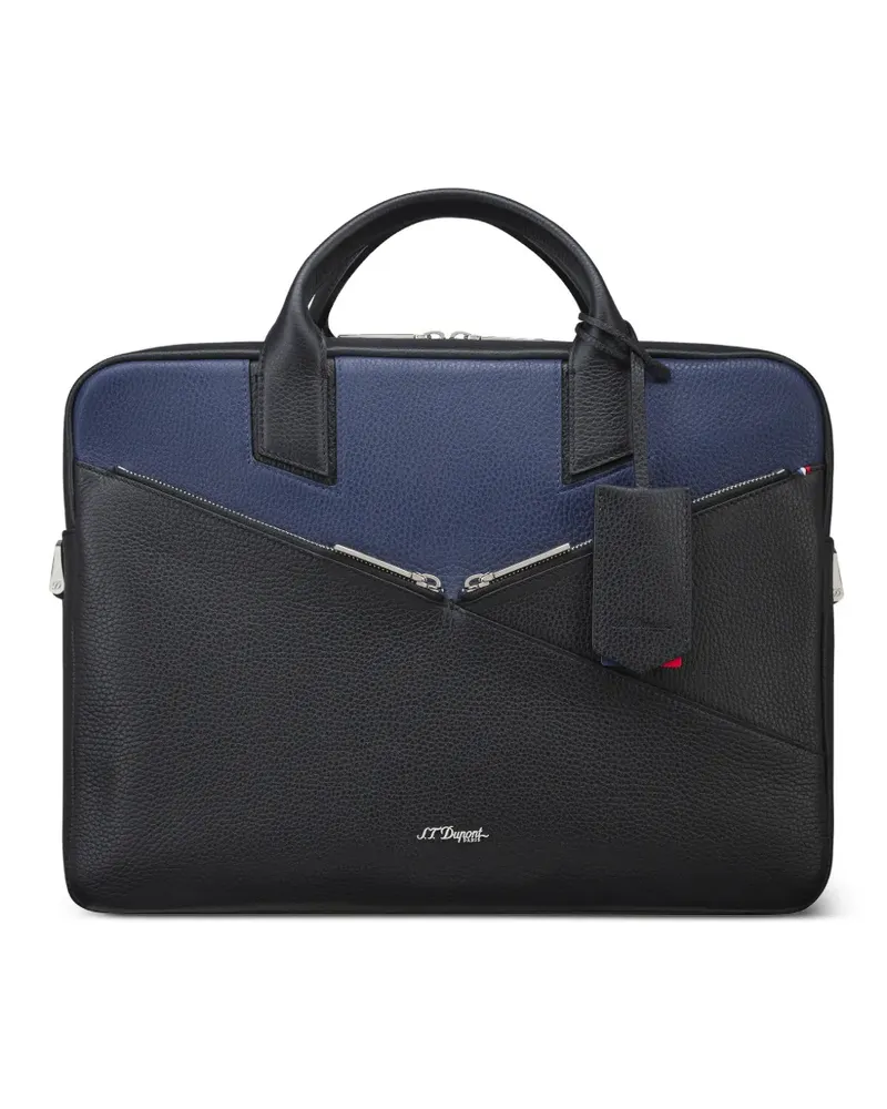 S.T. Dupont Neo Capsule grained-leather briefcase - Schwarz Schwarz