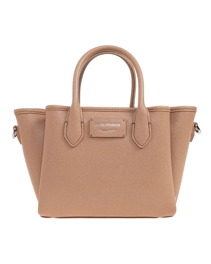 Emporio Armani Handtasche mit Logo-Print - Braun Braun