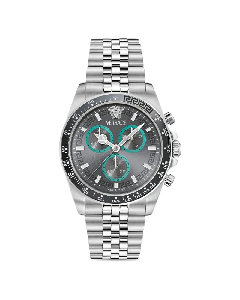 Versace Greca Chrono 43mm - Silber Silber