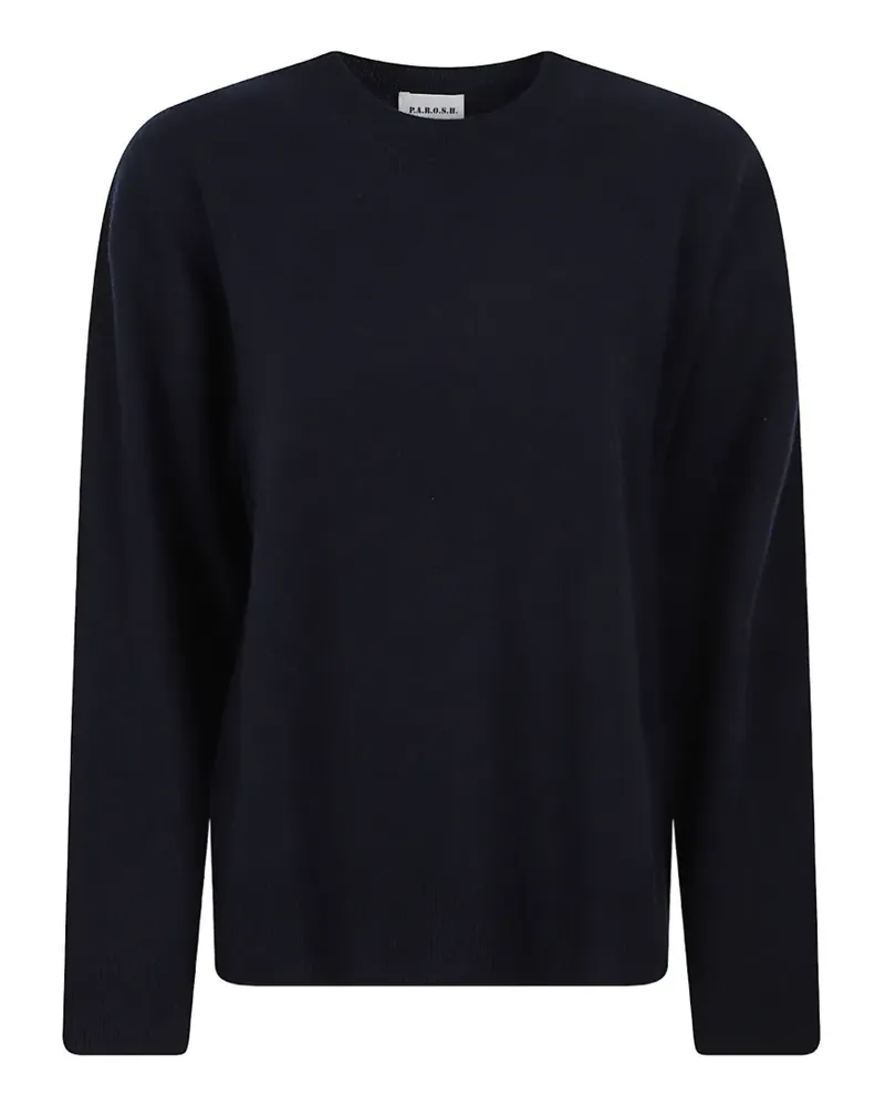 P.A.R.O.S.H. Pullover mit rundem Ausschnitt - Blau Blau