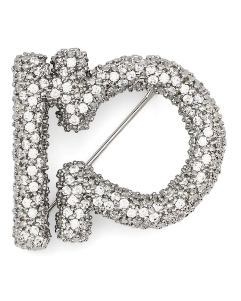 Jil Sander Brosche in Omega-Form - Silber Silber