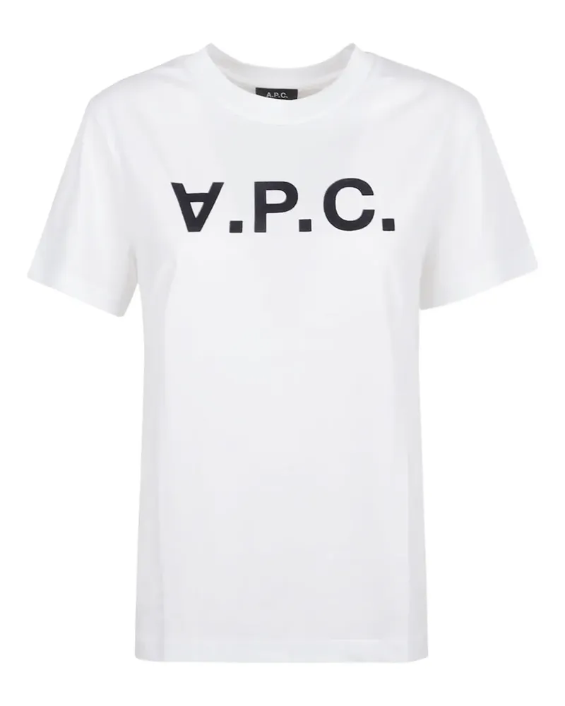A.P.C. logo-print T-shirt - Weiß Weiß