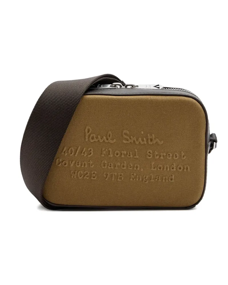 Paul Smith Floral Street Flugtasche mit Prägung - Braun Braun