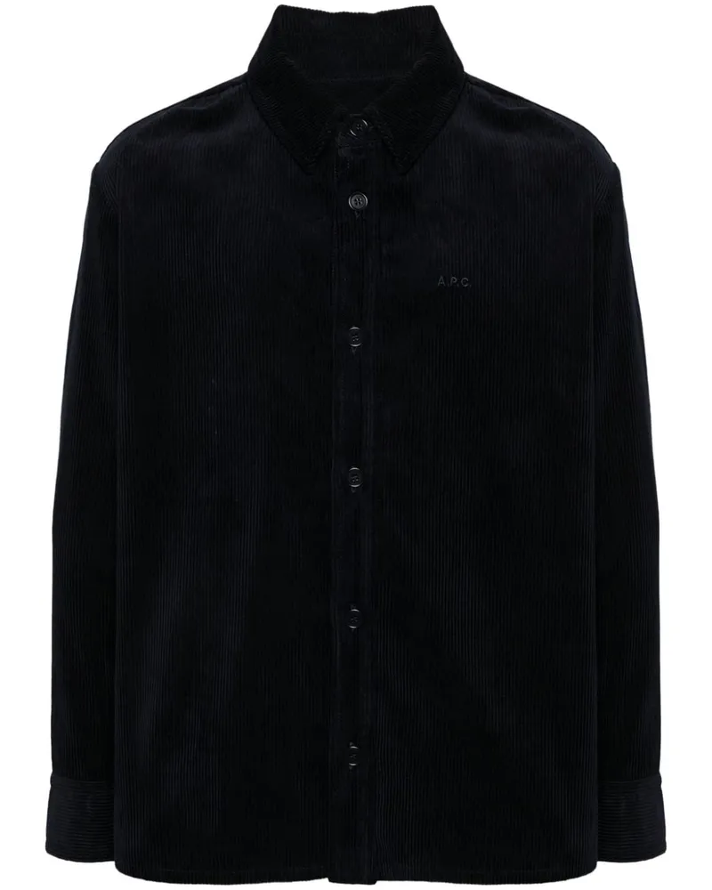 A.P.C. Bobby Hemdjacke - Blau Blau