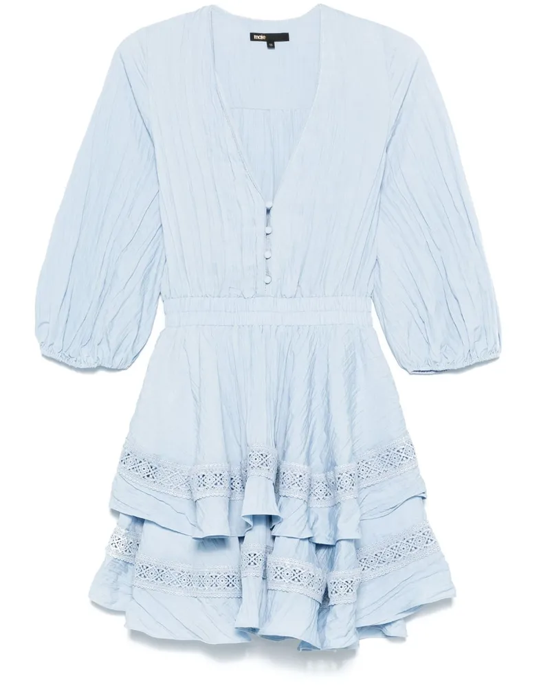 Maje Kleid mit Schößchen - Blau Blau