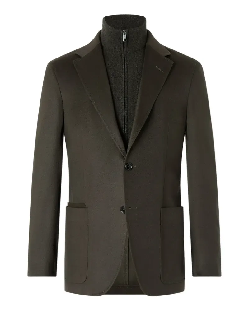 Ermenegildo Zegna dark olive-green Oasi Cashmere jacket - Grün Grün
