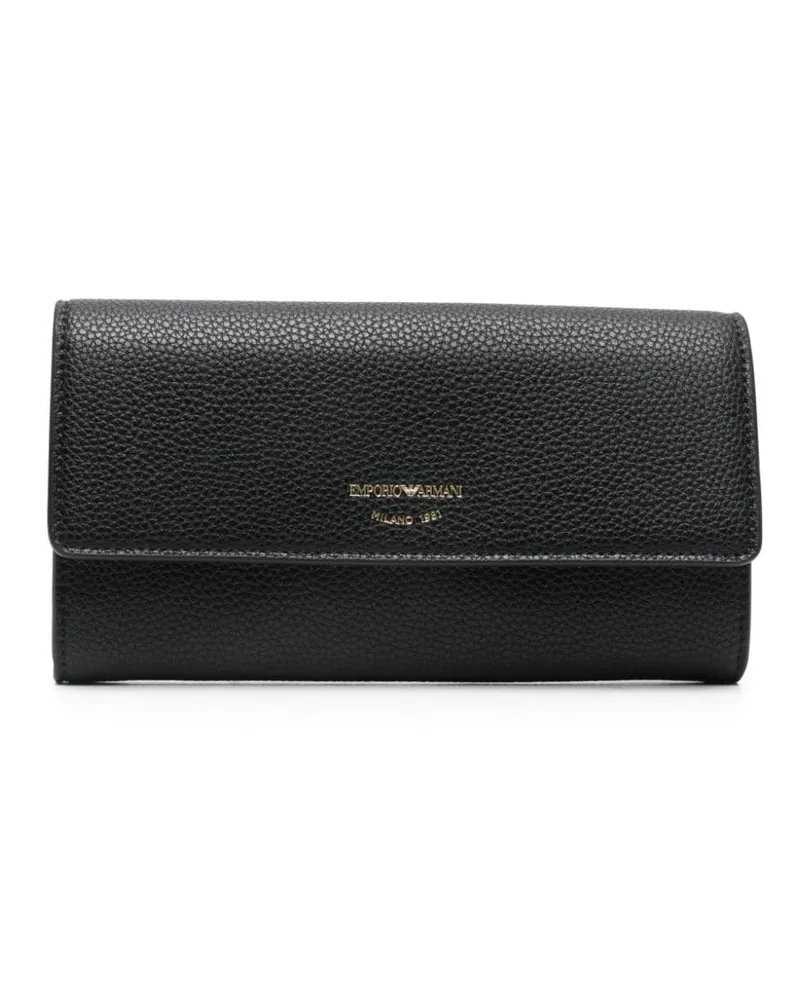 Emporio Armani Portemonnaie mit Logo-Prägung - Schwarz Schwarz