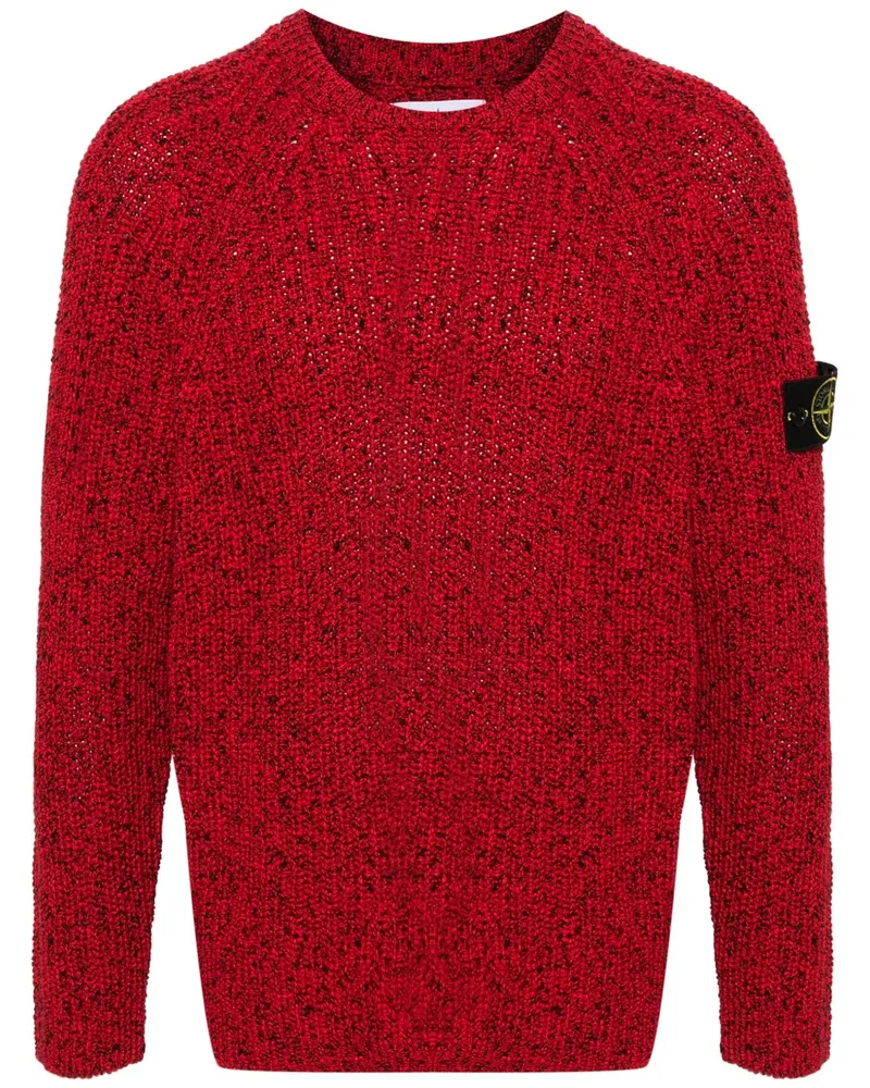 Stone Island Baumwoll-Pullover mit Kompass - Rot Rot