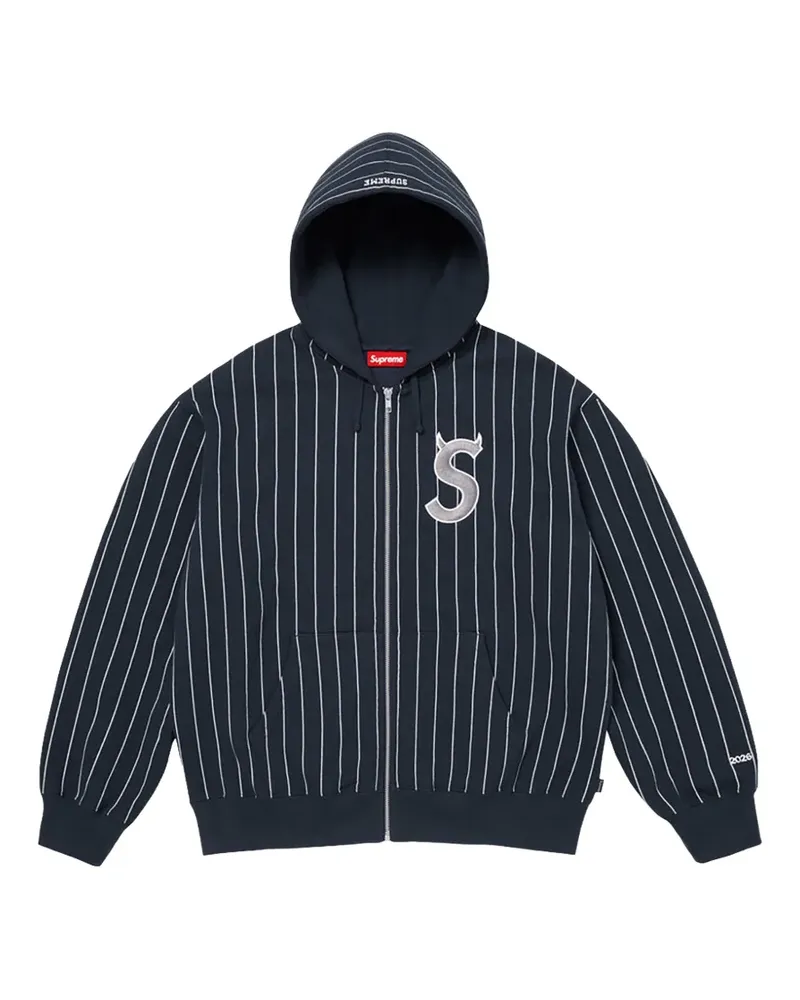 Supreme Being Devil Hoodie mit Nadelstreifen - Blau Blau