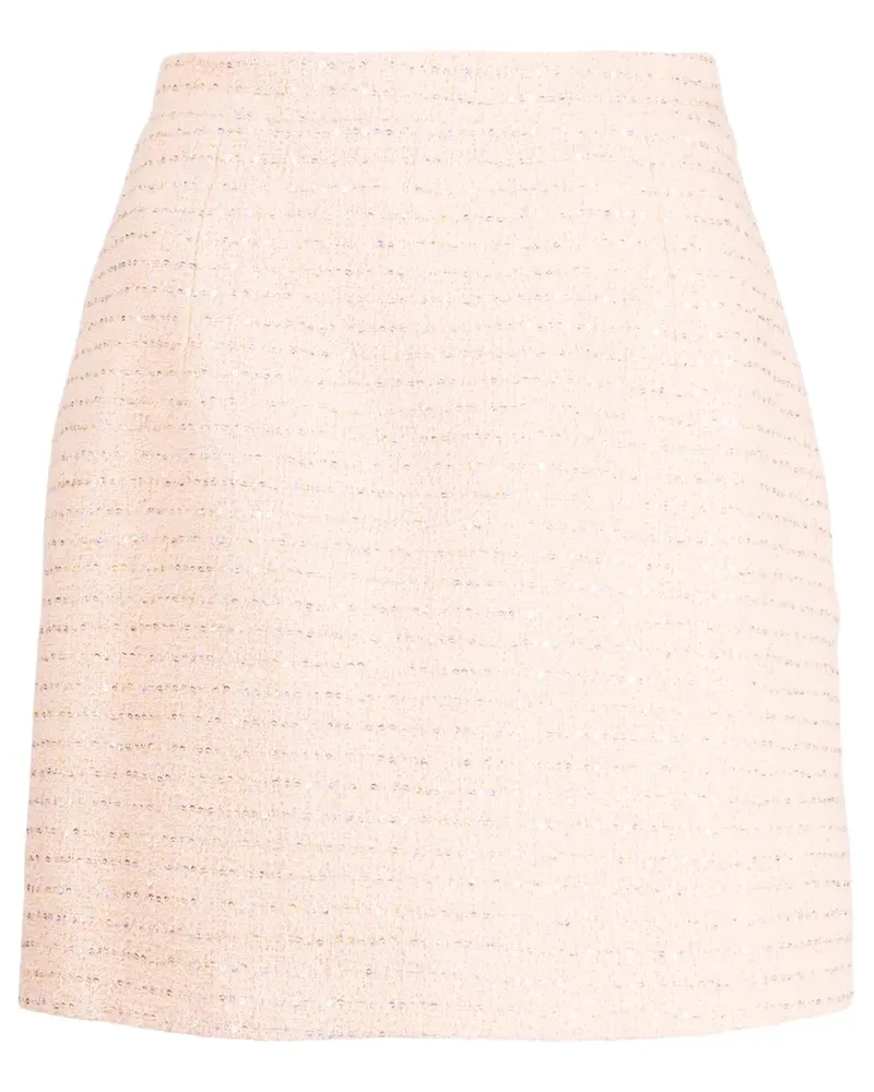 Alessandra Rich Minirock mit Pailletten - Rosa Rosa