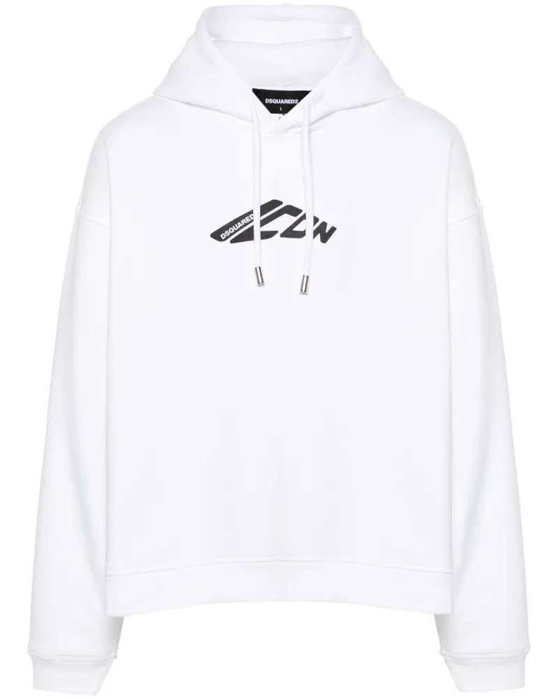 Dsquared2 Hoodie mit Logo-Print - Weiß Weiß
