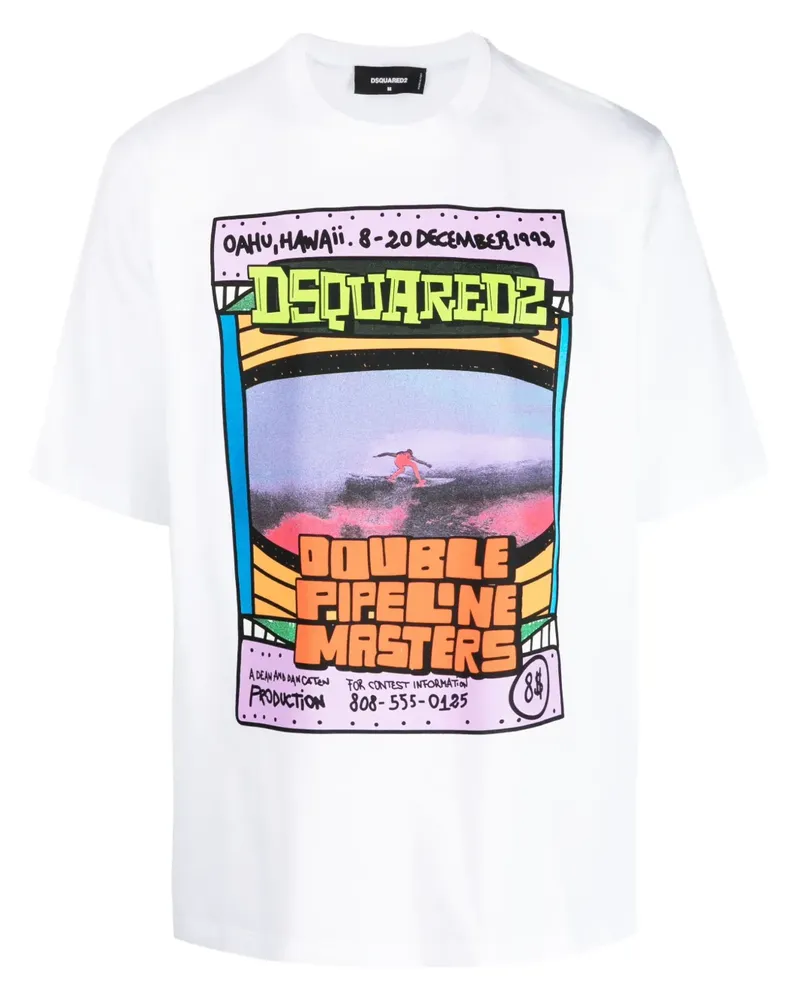 Dsquared2 T-Shirt mit grafischem Print - Weiß Weiß