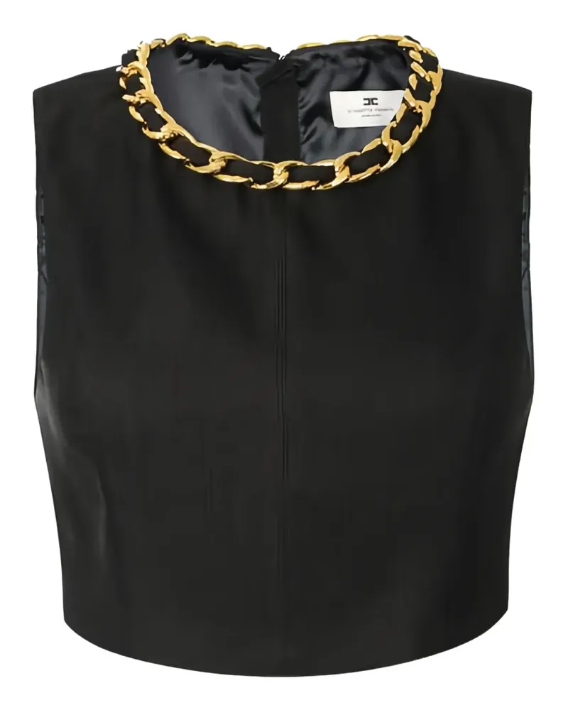Elisabetta Franchi jewel chain cropped top - Schwarz Schwarz
