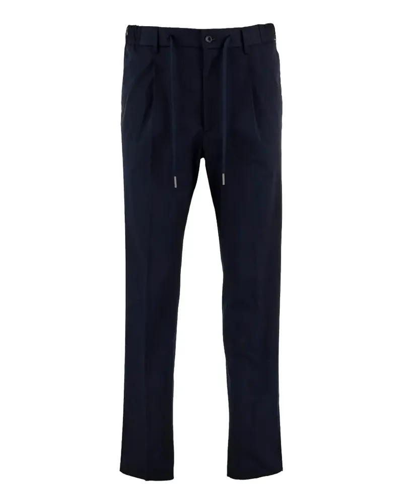Tagliatore Newman Bundfaltenhose mit Kordelzug - Blau Blau
