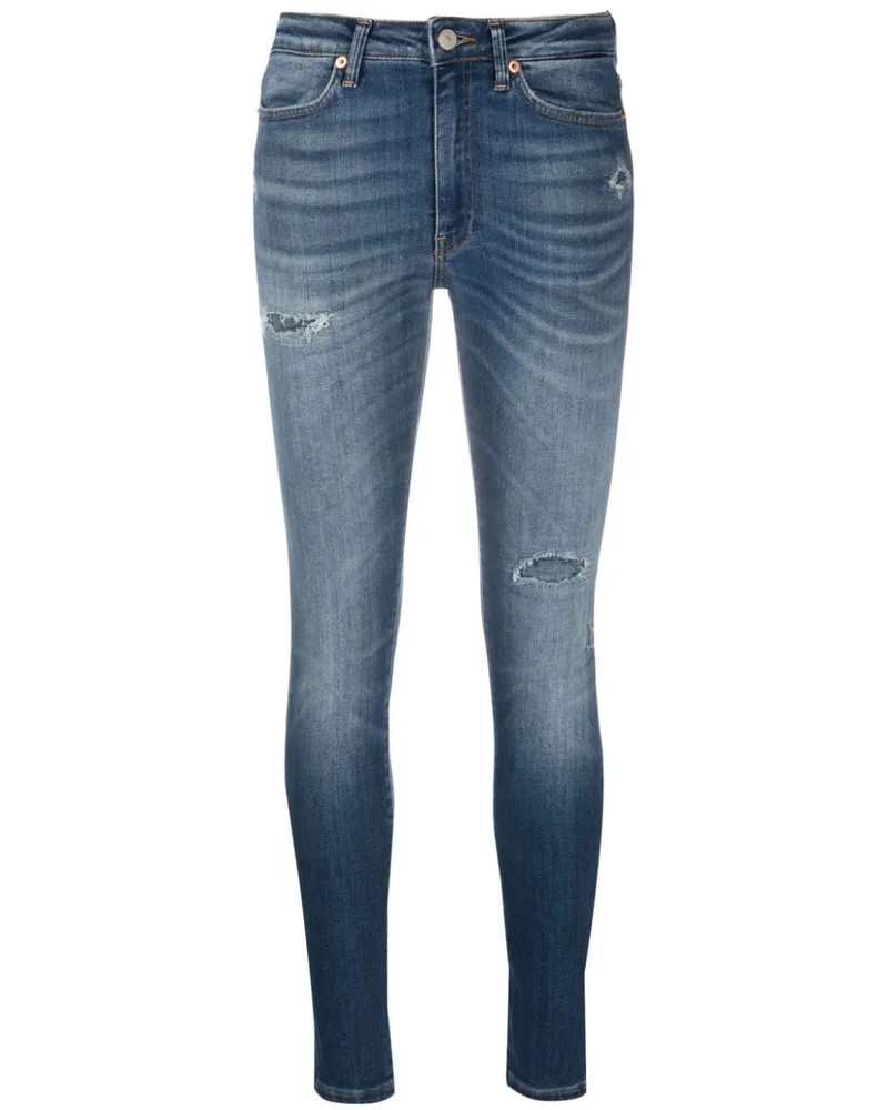 Dondup Hoch sitzende Skinny-Jeans Blau