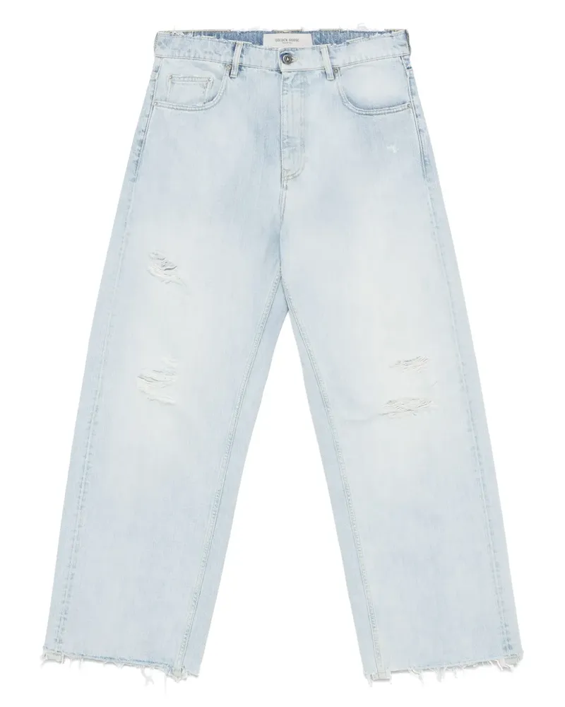 Golden Goose Jeans in Distressed-Optik - Blau Blau
