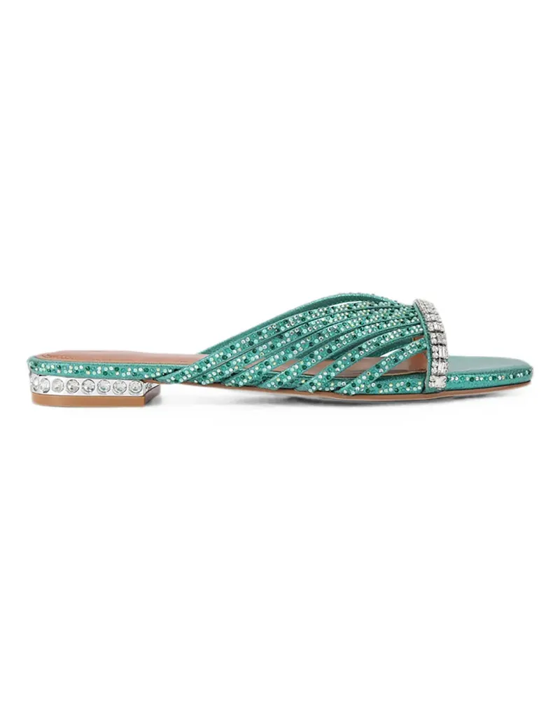 Kurt Geiger Mules mit Kristallen - Grün Grün