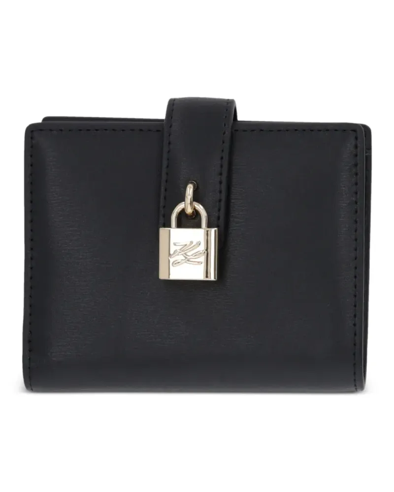 Karl Lagerfeld padlock flap wallet - Schwarz Schwarz