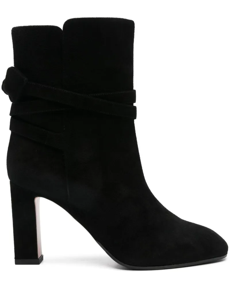 Aquazzura Very Bow Tie Stiefel 85mm - Schwarz Schwarz