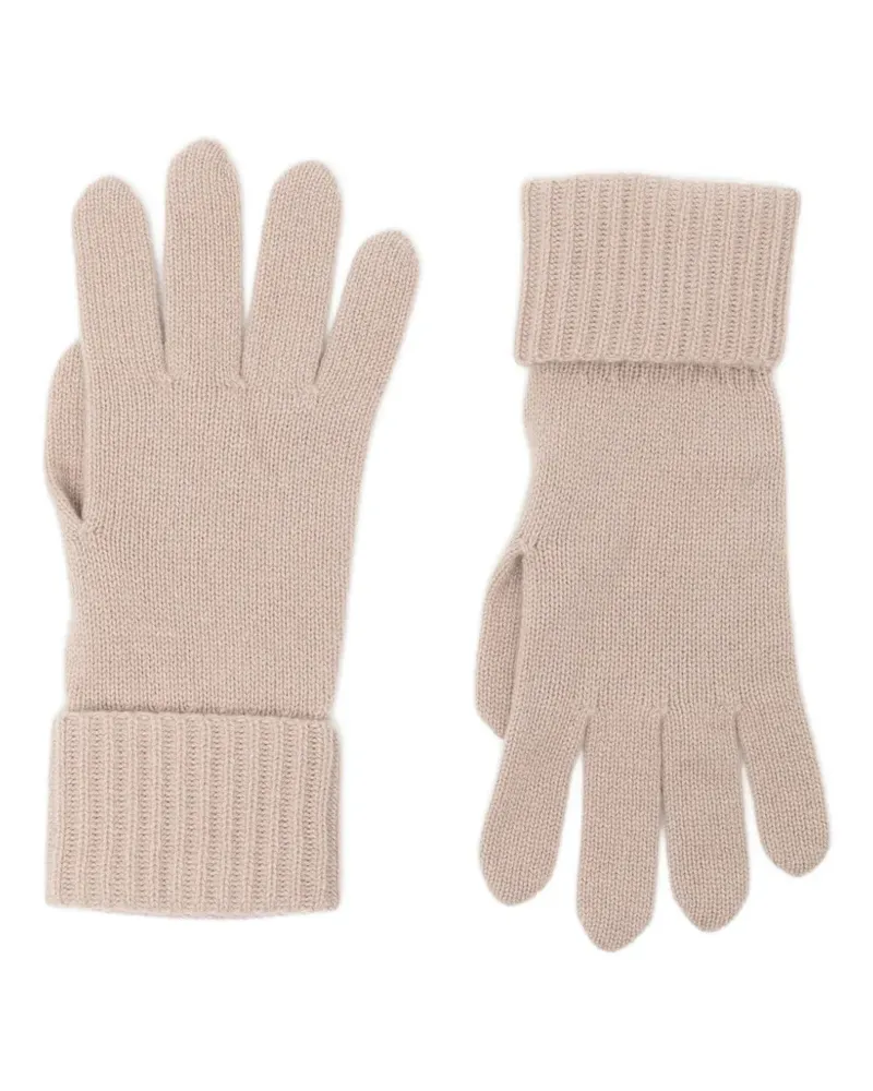 N.Peal Gerippte Handschuhe - Nude Nude