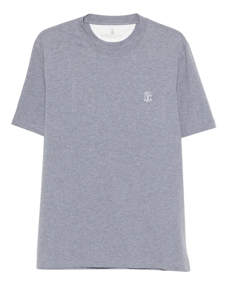 Brunello Cucinelli logo crew-neck T-shirt - Grau Grau