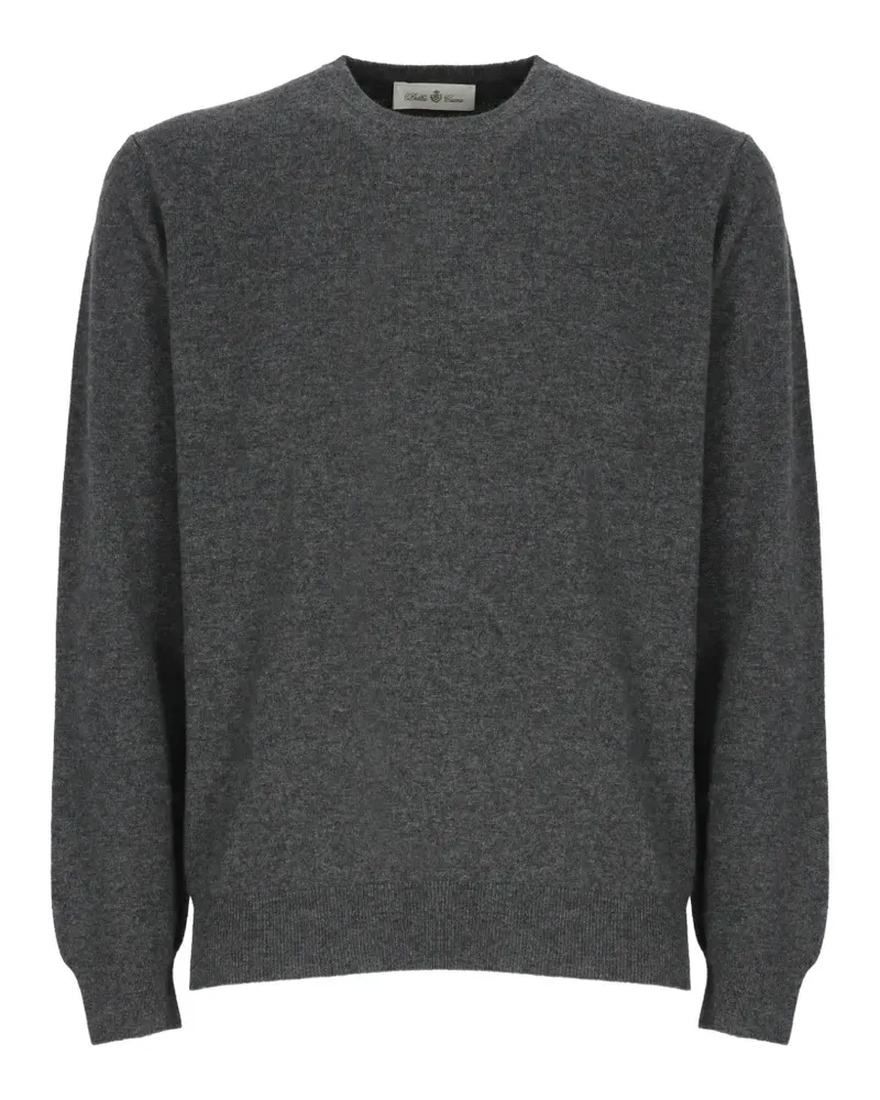 Della Ciana Pullover mit geripptem Besatz - Grau Grau