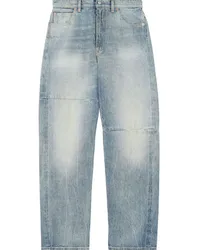 Maison Margiela Halbhohe Wide-Leg-Jeans Blau