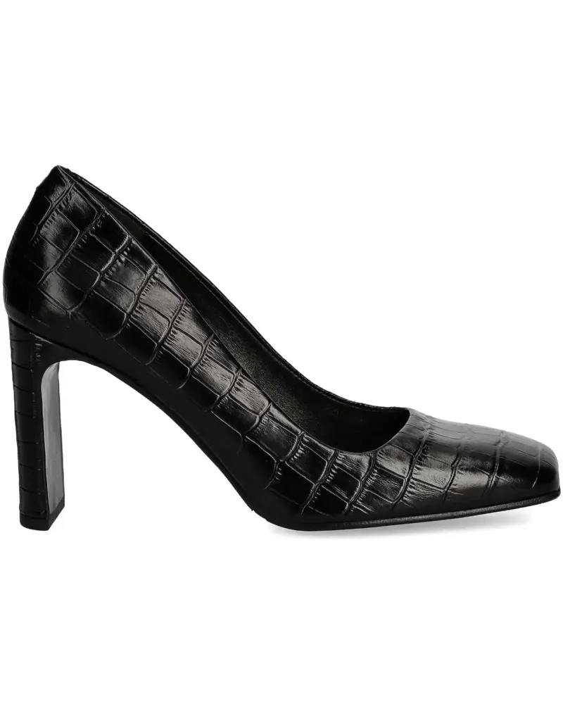 Billi Bi Pumps mit Kroko-Effekt 70mm - Schwarz Schwarz