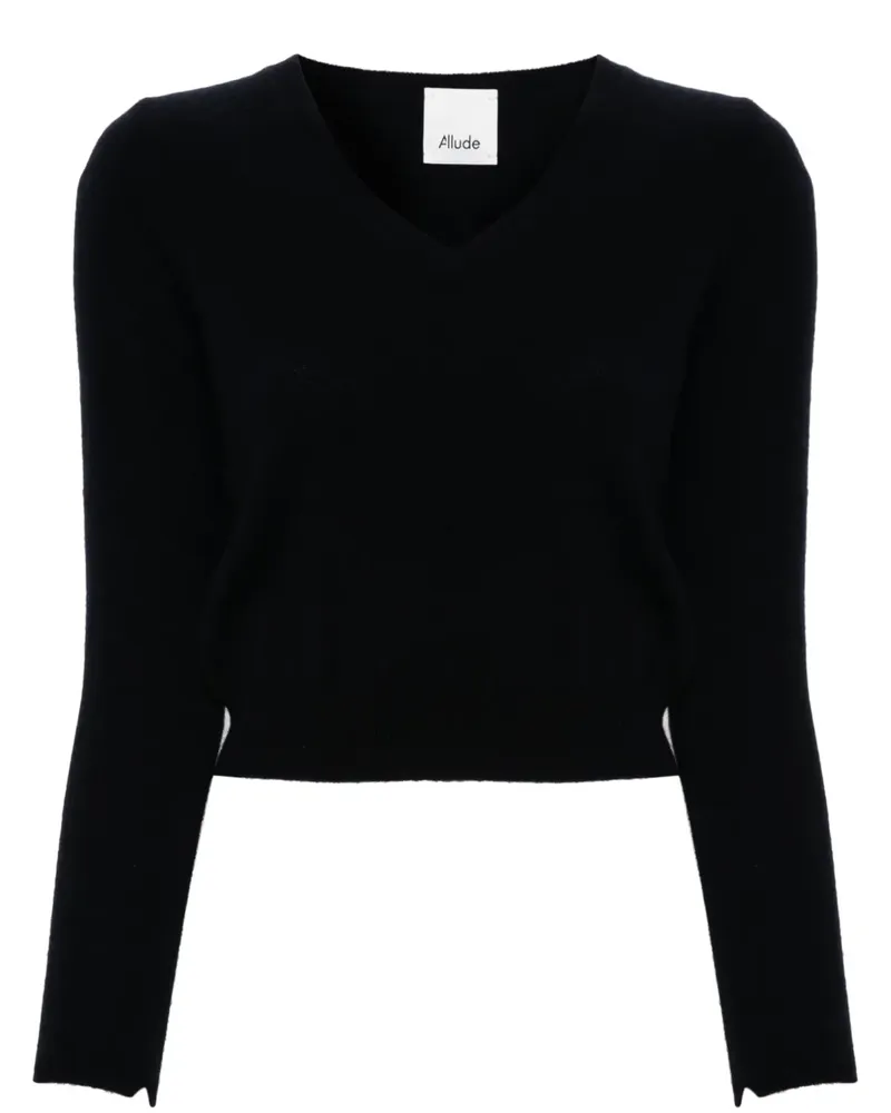 ALLUDE Klassischer Kaschmirpullover - Blau Blau