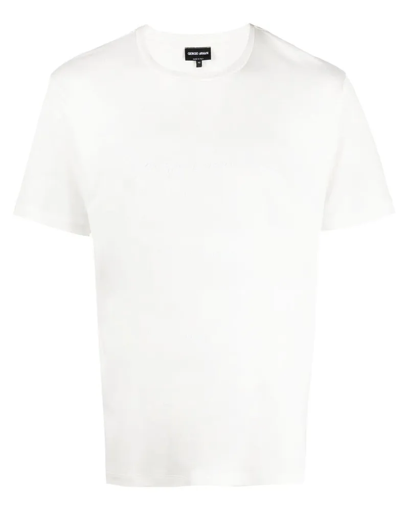 Giorgio Armani T-Shirt mit Logo-Stickerei - Weiß Weiß