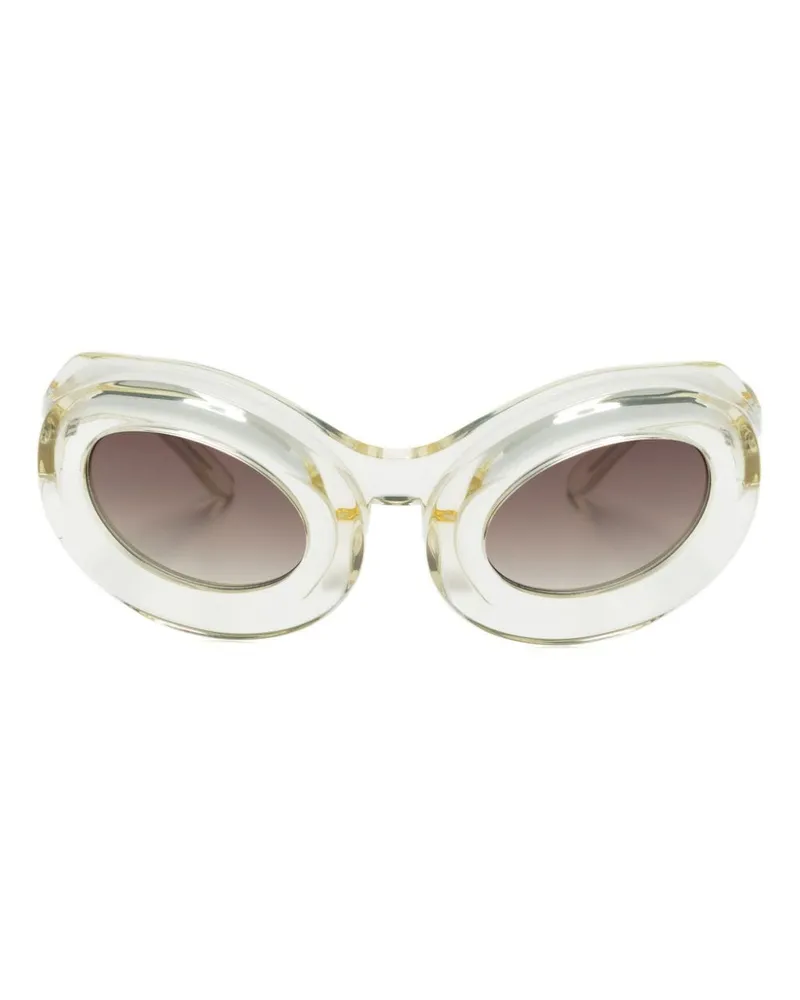 Henrik Vibskov Tyler Sonnenbrille mit ovalem Gestell - Gelb Gelb