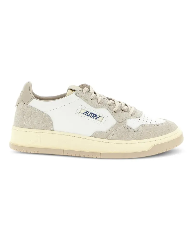 AUTRY Medalist Low Sneakers mit Wildlederbesatz - Weiß Weiß